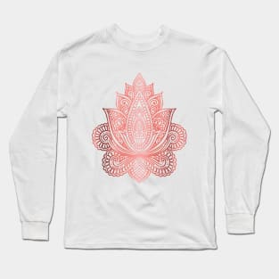 Rose Gold Lotus Long Sleeve T-Shirt